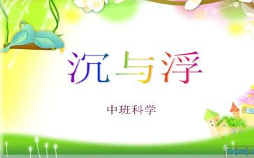 幼儿活动沉与浮活动总结模板6篇
